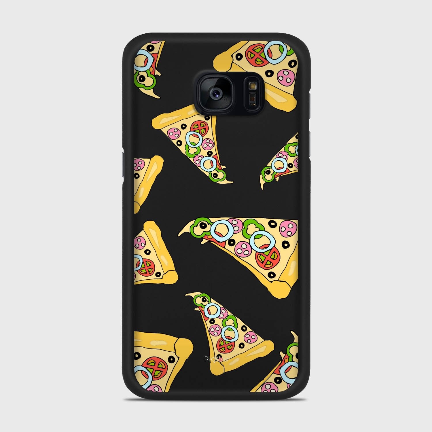PIZZA Samsung Galaxy S7 case - thin fit matte black (D102)