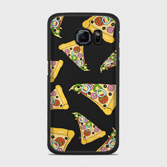 PIZZA Samsung Galaxy S6 Edge case - thin fit matte black (D102)