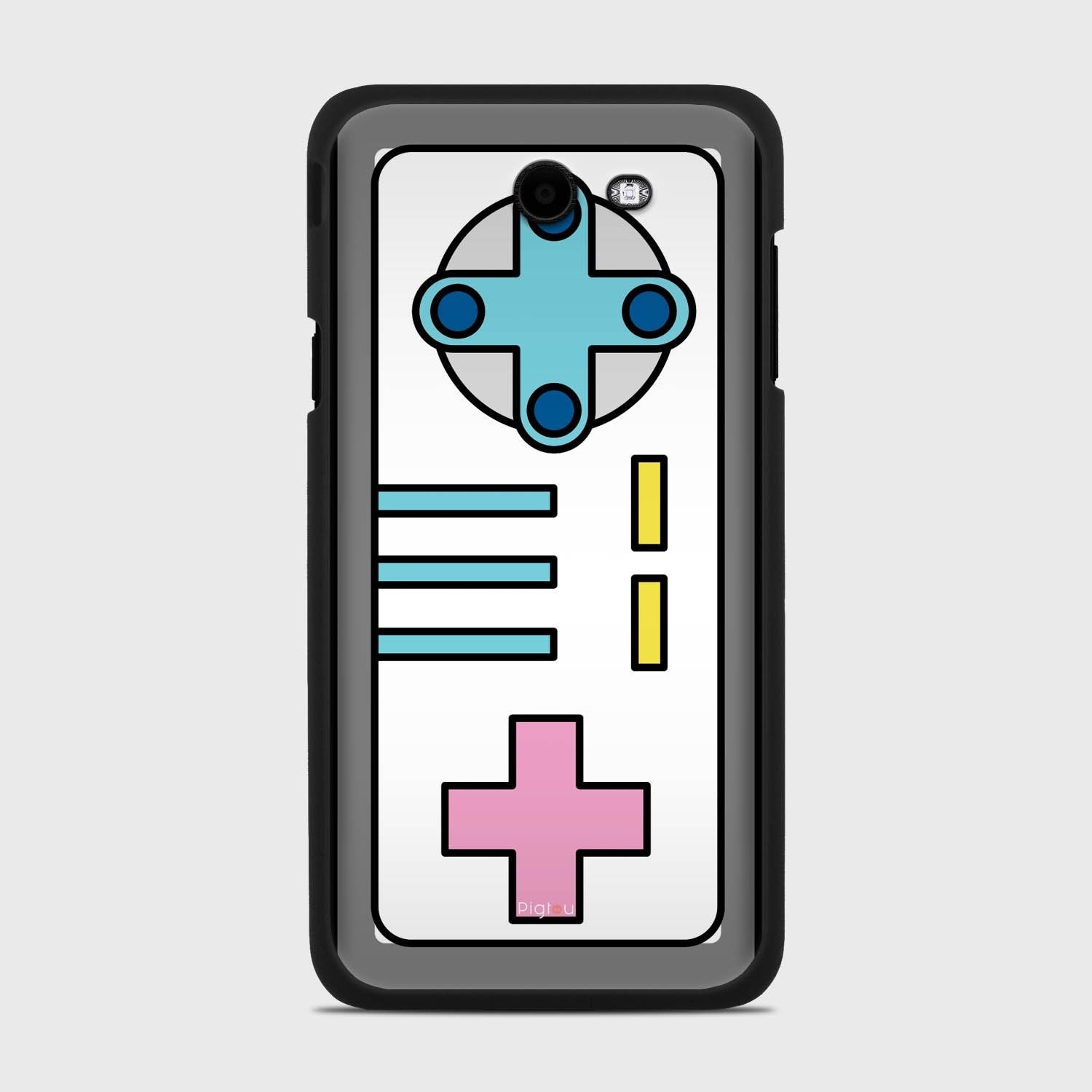 RETRO JOYSTICK Samsung Galaxy J7 (2017) Verizon case - thin fit matte black (D103)
