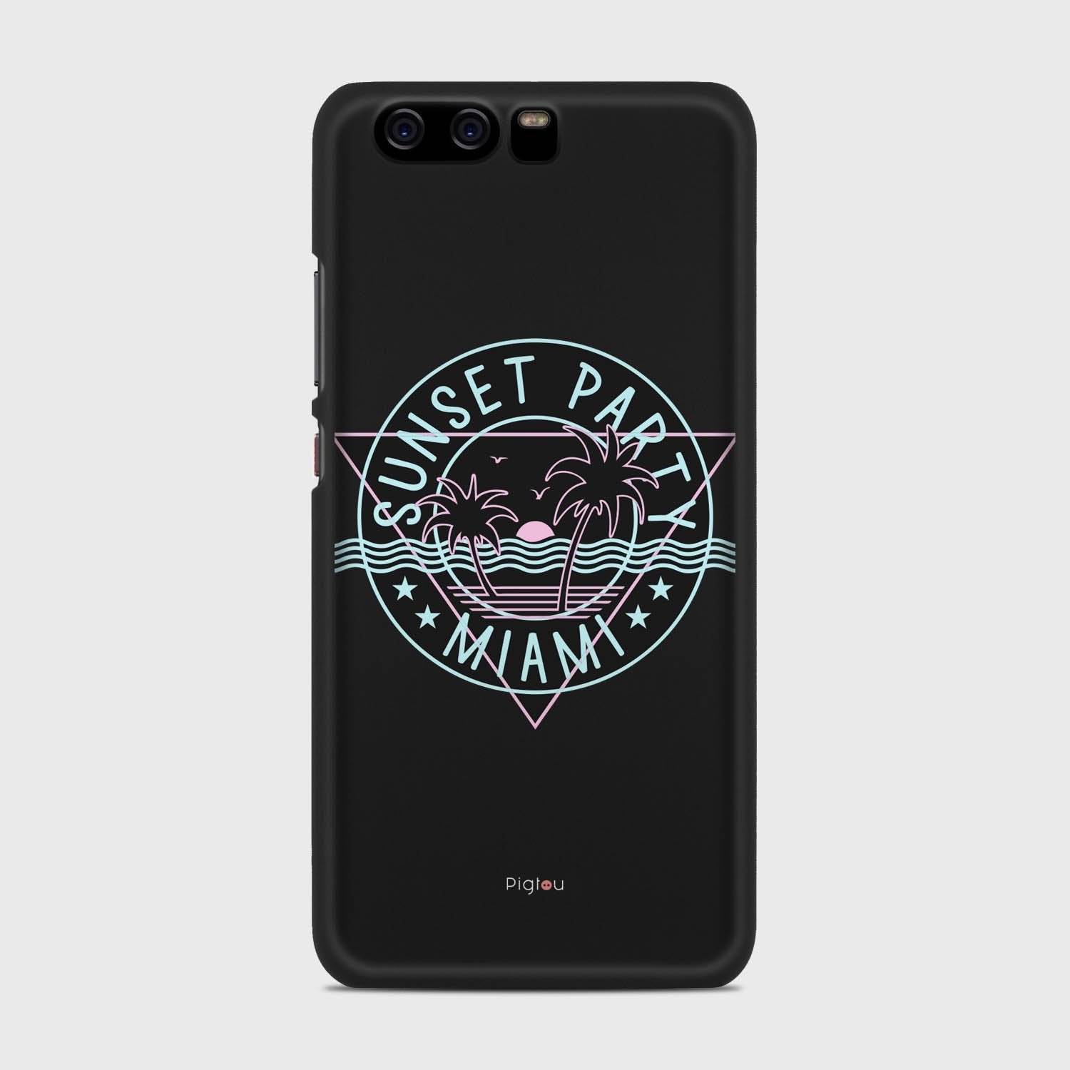 MIAMI SUNSET PARTY Huawei P10 case - thin fit matte black (D104)