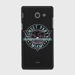 MIAMI SUNSET PARTY Samsung Galaxy J5 (2017) Verizon case - thin fit matte black (D104)