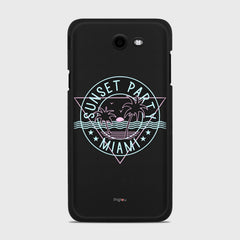 MIAMI SUNSET PARTY Samsung Galaxy J7 (2017) Verizon case - thin fit matte black (D104)