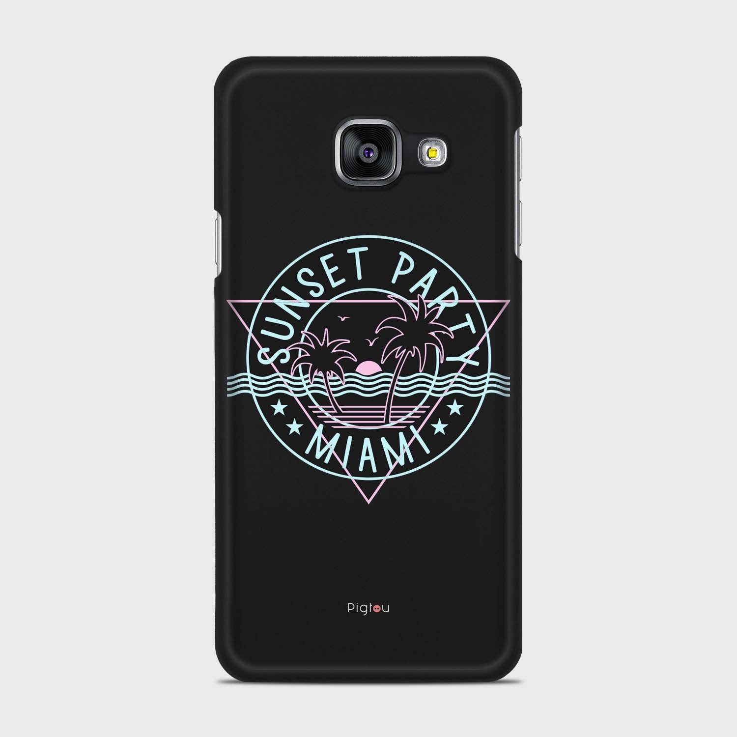 MIAMI SUNSET PARTY Samsung Galaxy A3 (2016) case - thin fit matte black (D104)