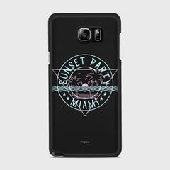 MIAMI SUNSET PARTY Samsung Galaxy Note 5 case - thin fit matte black (D104)