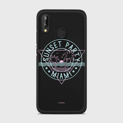 MIAMI SUNSET PARTY Huawei P20 Lite case - thin fit matte black (D104)