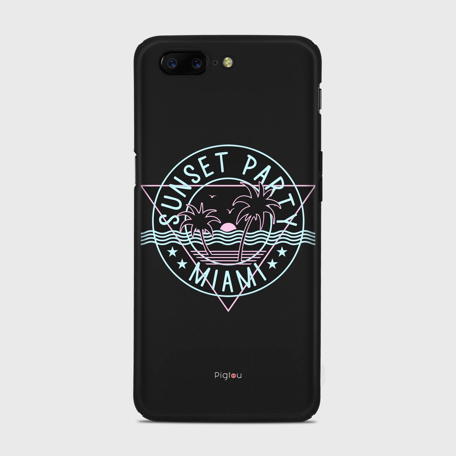 MIAMI SUNSET PARTY Samsung Galaxy A3 (2015) case - thin fit matte black (D104)