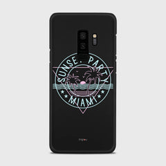 MIAMI SUNSET PARTY Samsung Galaxy S9 Plus case - thin fit matte black (D104)