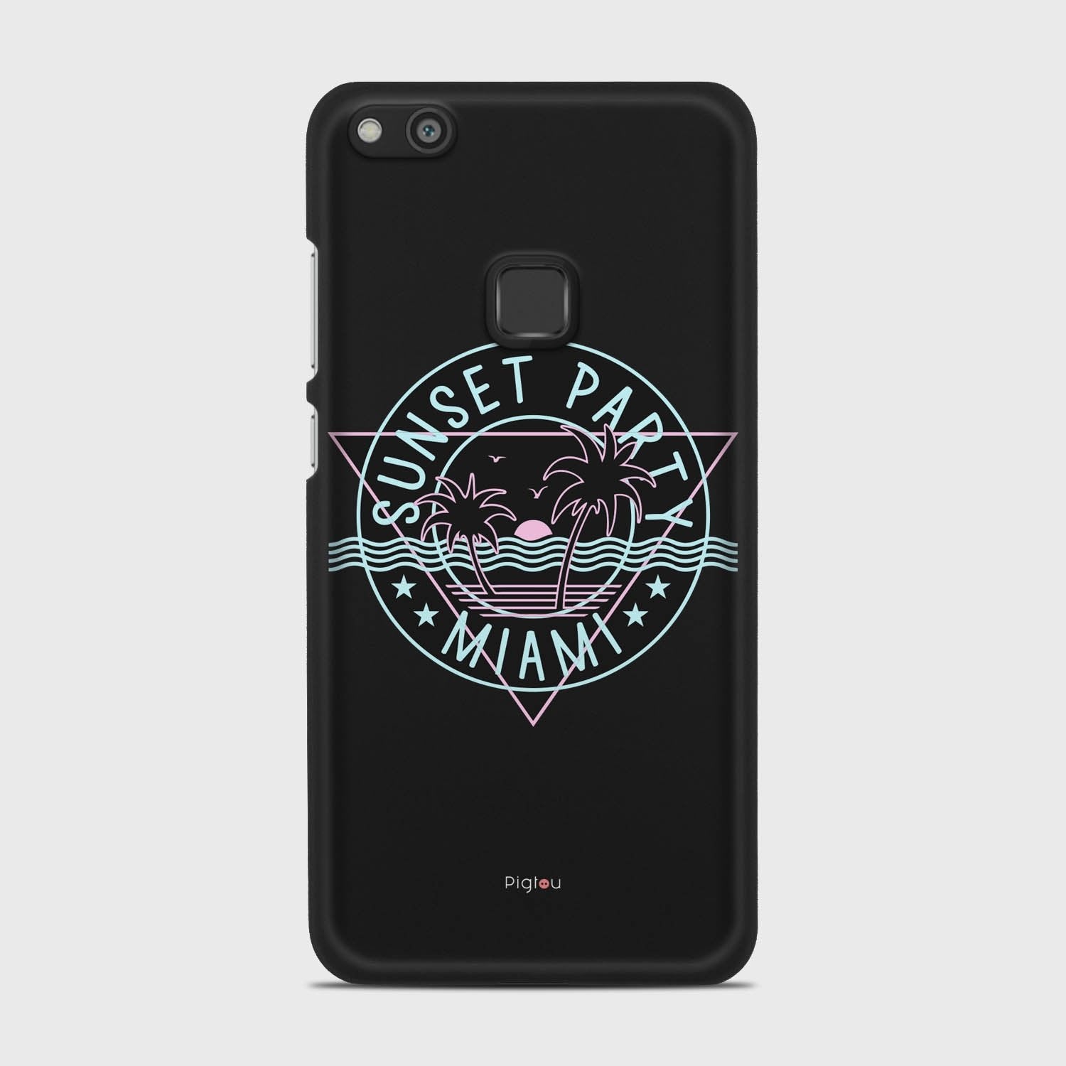 MIAMI SUNSET PARTY Huawei P10 Lite case - thin fit matte black (D104)