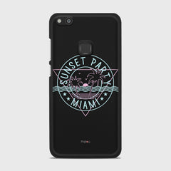 MIAMI SUNSET PARTY Huawei P10 Lite case - thin fit matte black (D104)