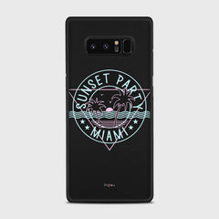 MIAMI SUNSET PARTY Samsung Galaxy Note 8 case - thin fit matte black (D104)
