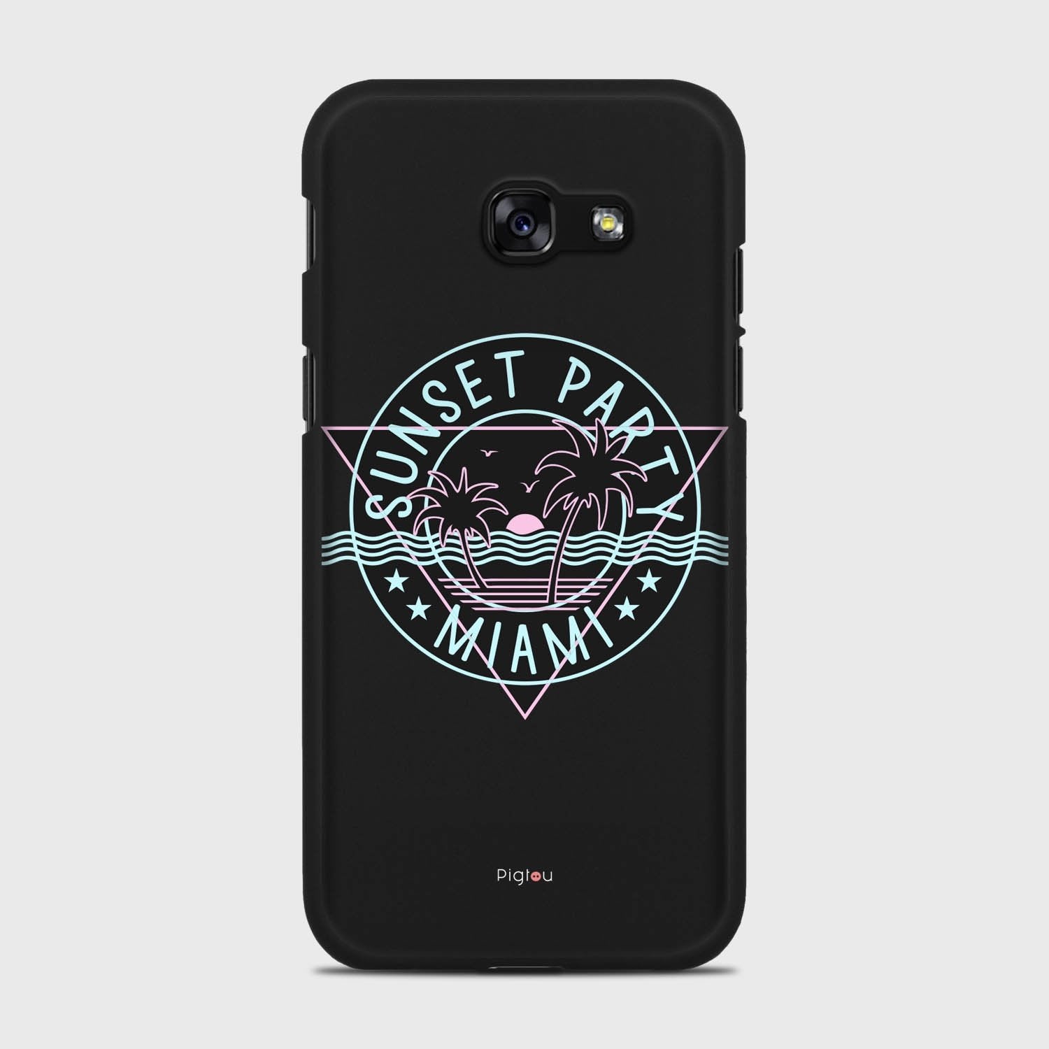 MIAMI SUNSET PARTY Samsung Galaxy A5 (2017) case - thin fit matte black (D104)