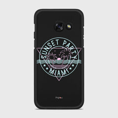 MIAMI SUNSET PARTY Samsung Galaxy A3 (2017) case - thin fit matte black (D104)