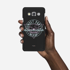 MIAMI SUNSET PARTY Samsung Galaxy A3 (2015) case - thin fit matte black (D104)