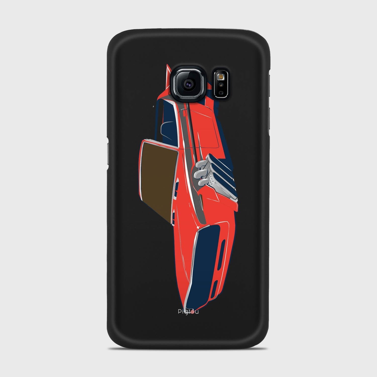 FLYING CAR Samsung Galaxy S6 Edge case - thin fit matte black (D106)