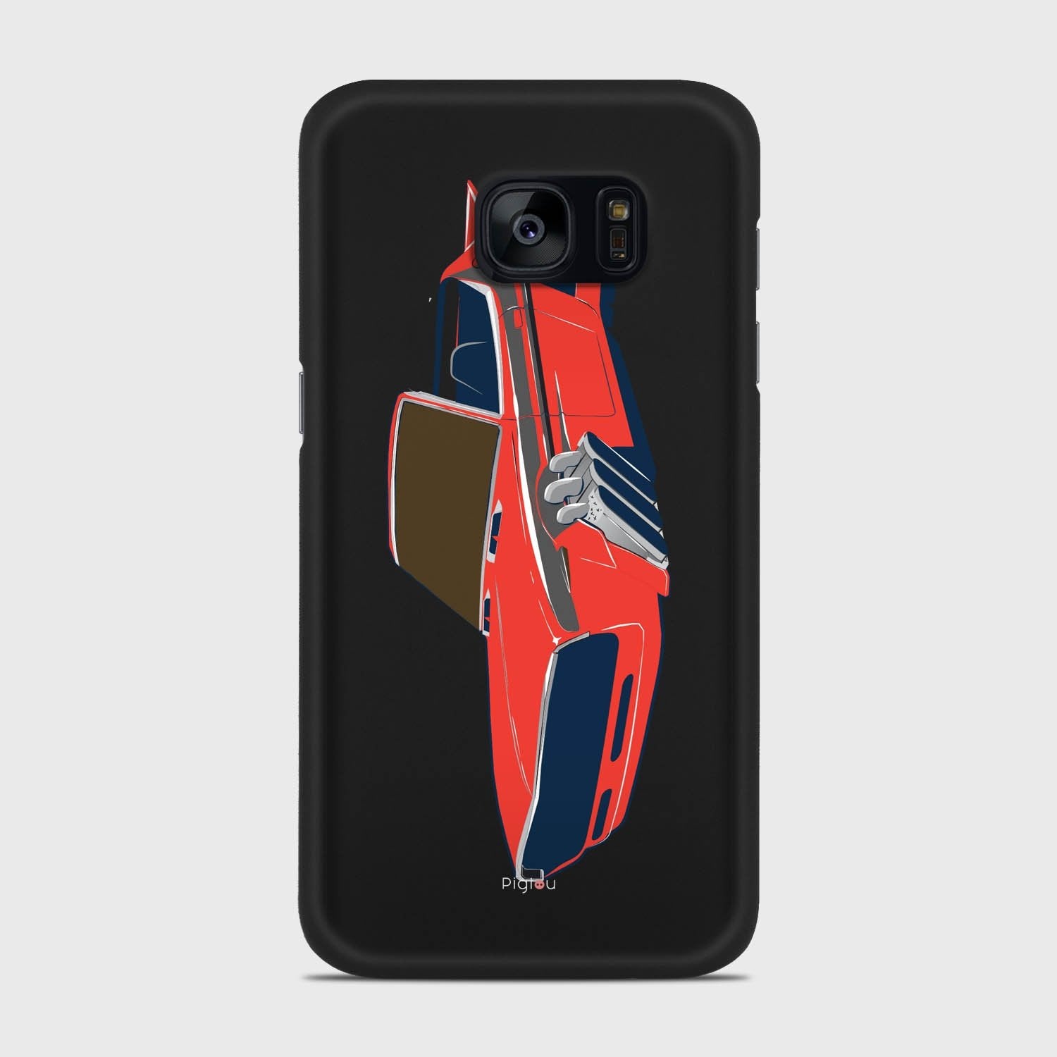 FLYING CAR Samsung Galaxy S7 Edge case - thin fit matte black (D106)