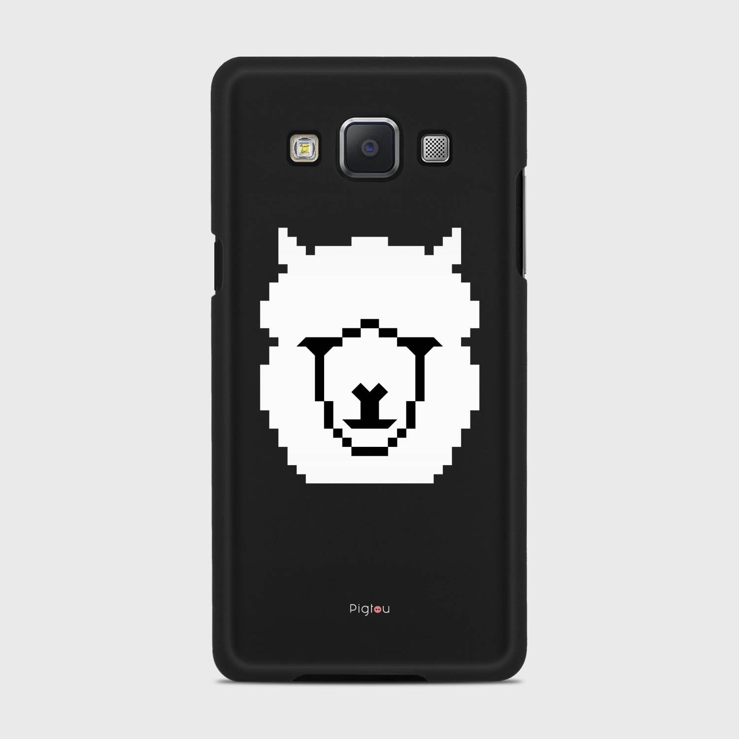 WHITE ALPACA Samsung Galaxy A5 (2015) case - thin fit matte black (D107)