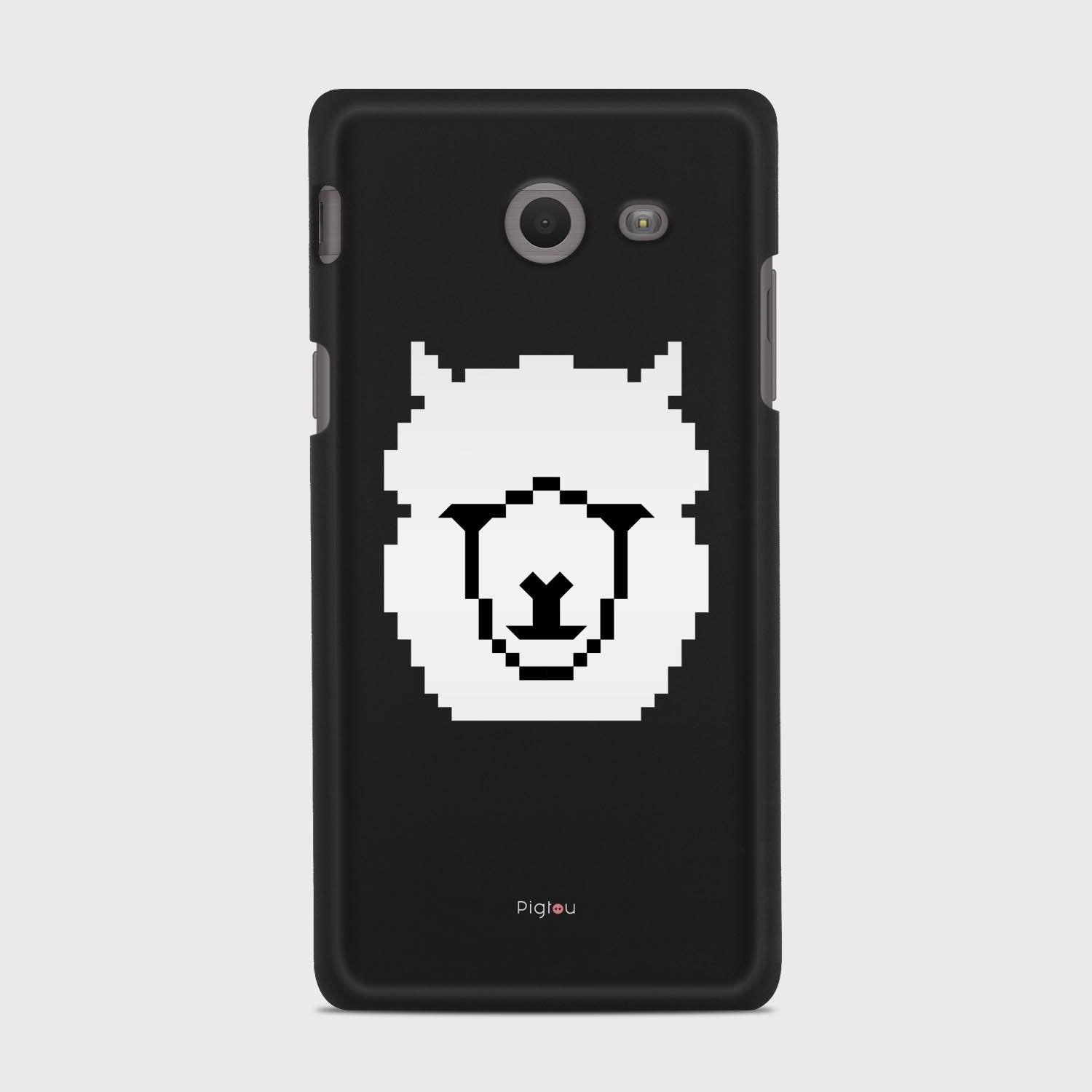 WHITE ALPACA Samsung Galaxy J5 (2017) Verizon case - thin fit matte black (D107)