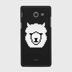 WHITE ALPACA Samsung Galaxy J5 (2017) Verizon case - thin fit matte black (D107)