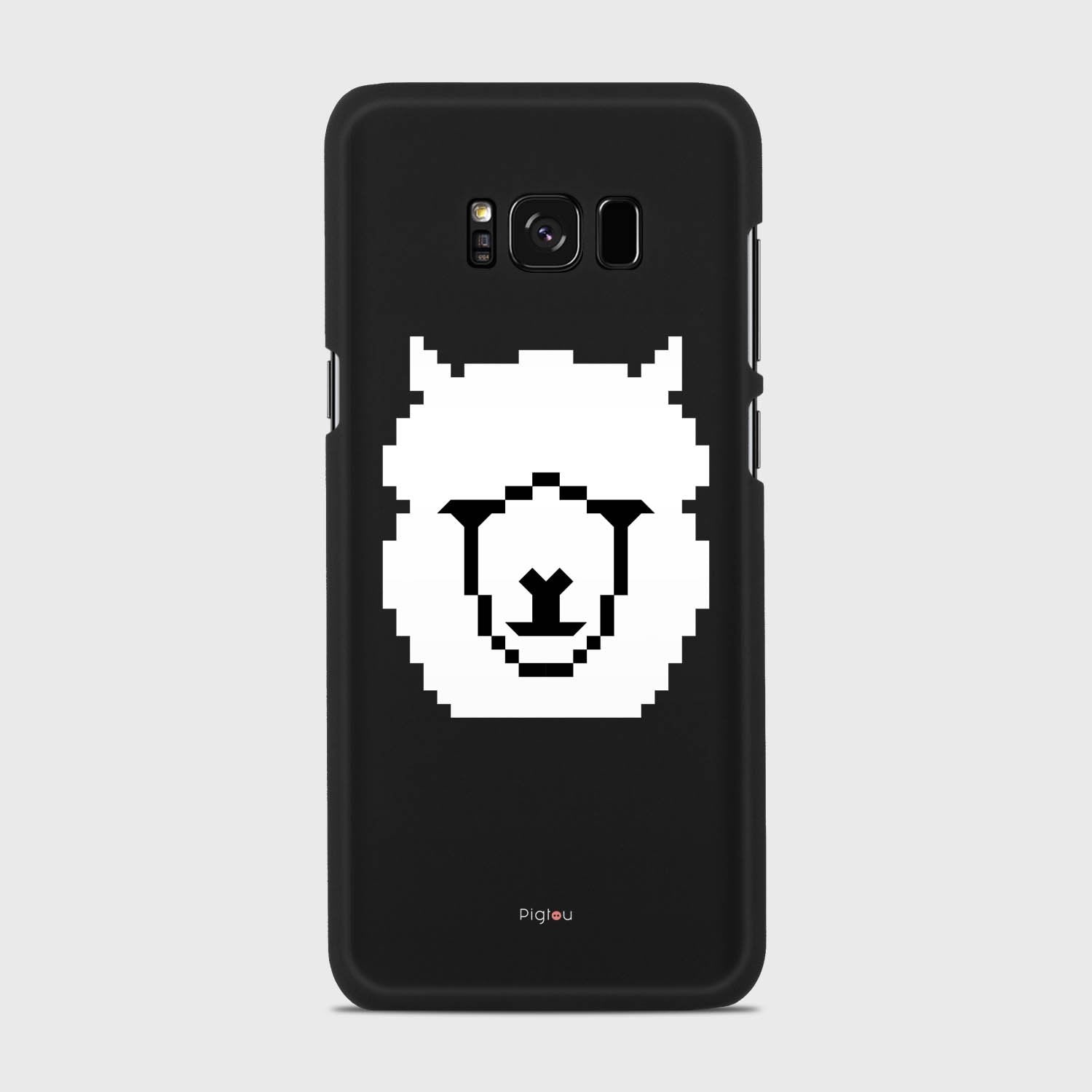 WHITE ALPACA Samsung Galaxy S8 Plus case - thin fit matte black (D107)