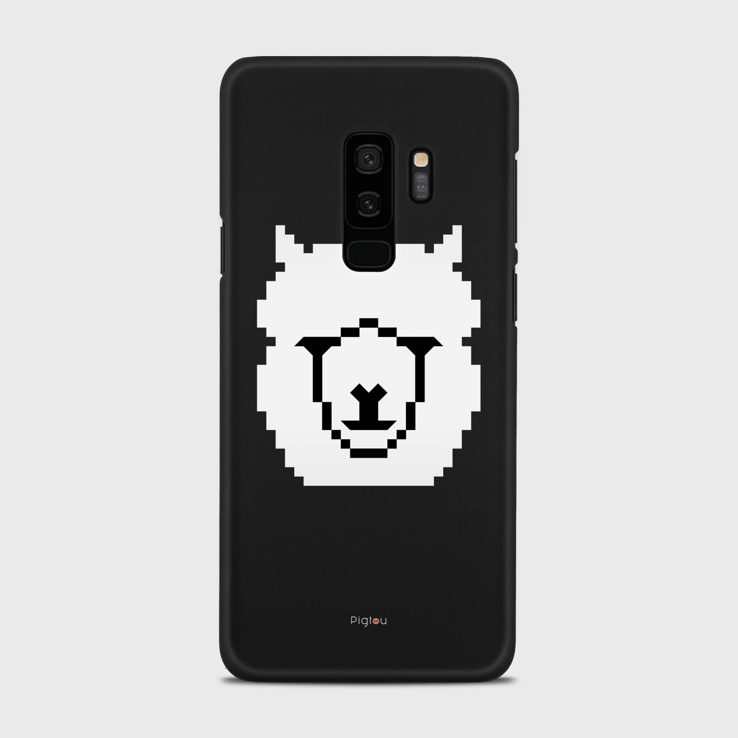 WHITE ALPACA Samsung Galaxy S9 Plus case - thin fit matte black (D107)
