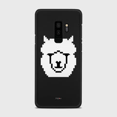 WHITE ALPACA Samsung Galaxy S9 Plus case - thin fit matte black (D107)