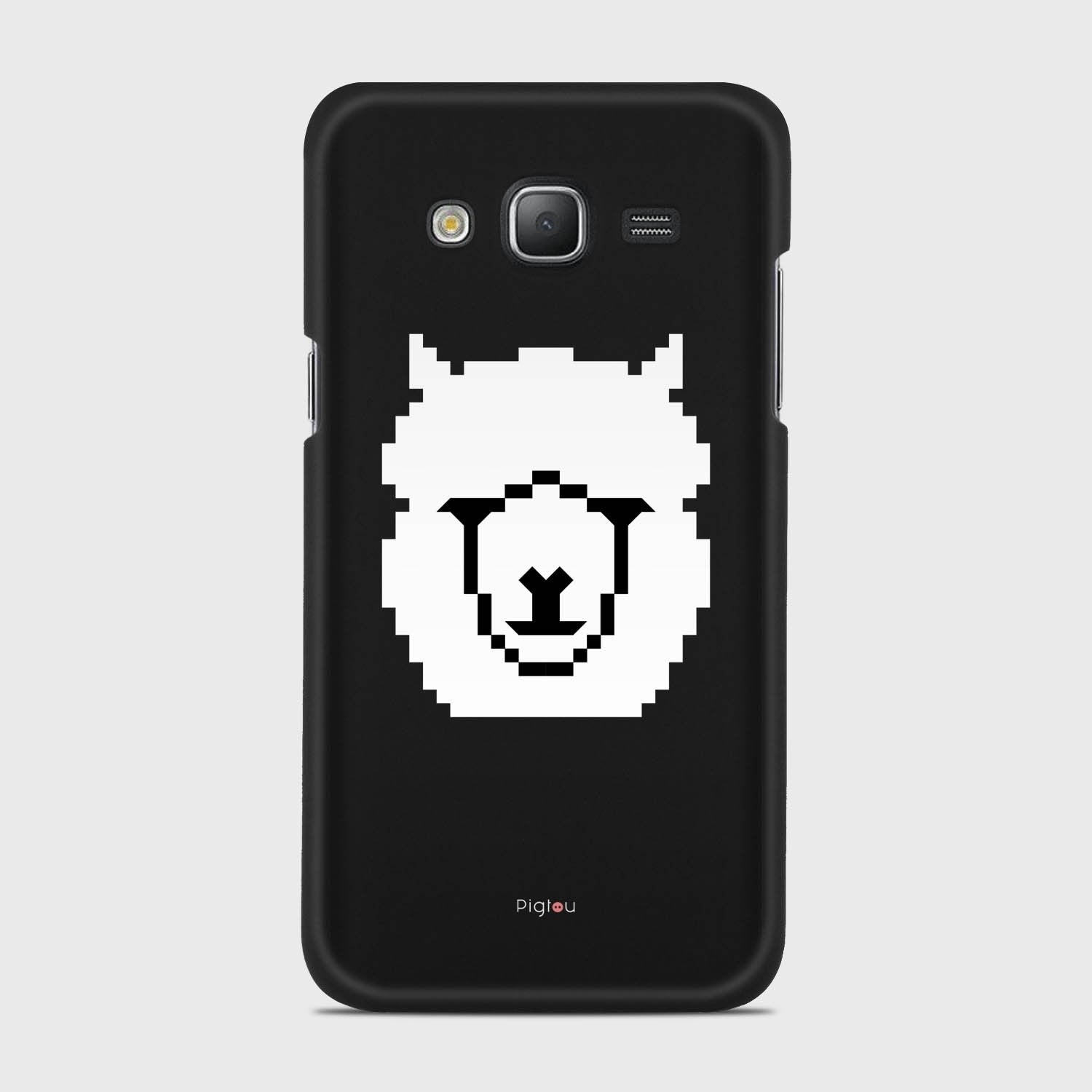 WHITE ALPACA Samsung Galaxy J5 (2015) case - thin fit matte black (D107)