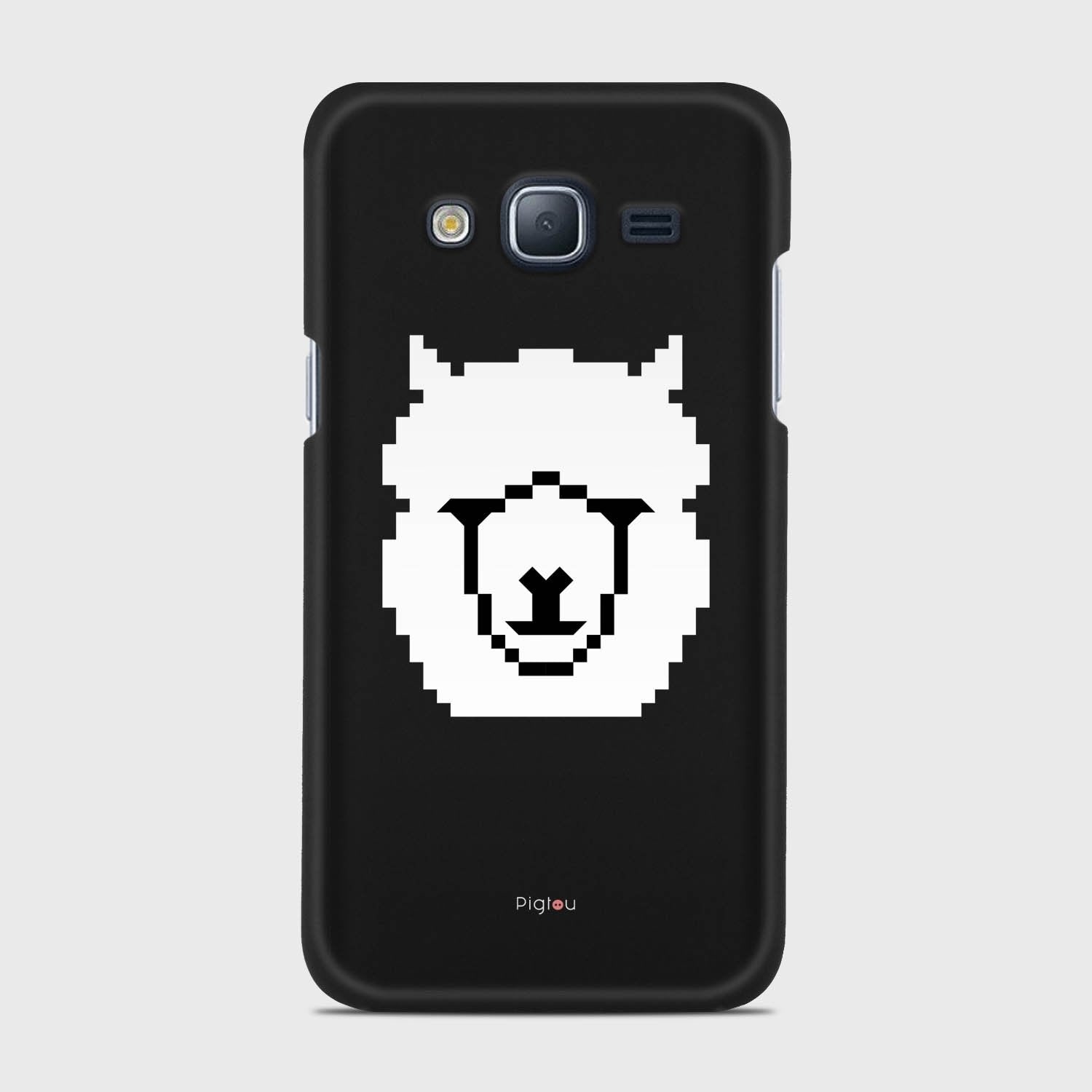 WHITE ALPACA Samsung Galaxy J3 (2016) case - thin fit matte black (D107)
