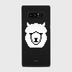 WHITE ALPACA Samsung Galaxy Note 8 case - thin fit matte black (D107)
