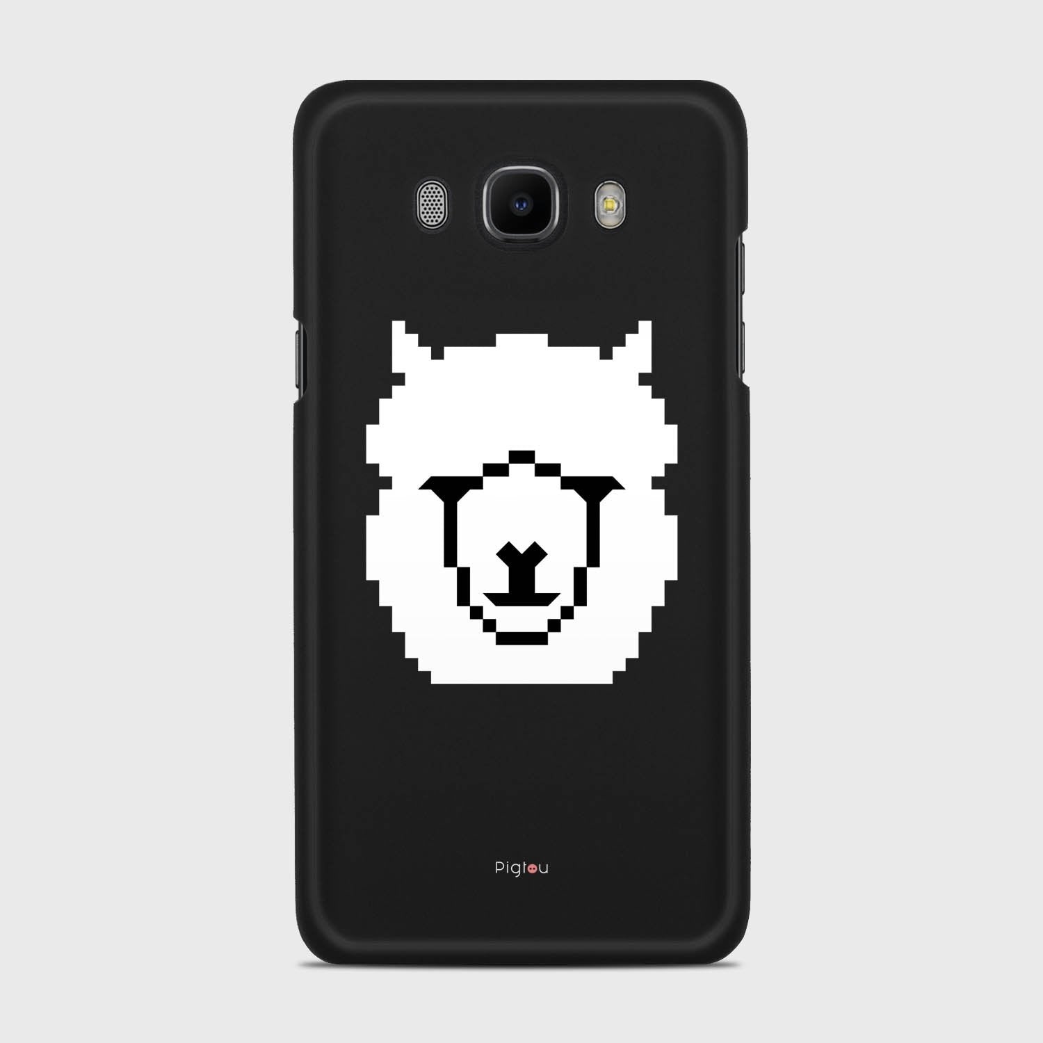 WHITE ALPACA Samsung Galaxy J7 (2016) case - thin fit matte black (D107)