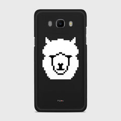 WHITE ALPACA Samsung Galaxy J7 (2016) case - thin fit matte black (D107)