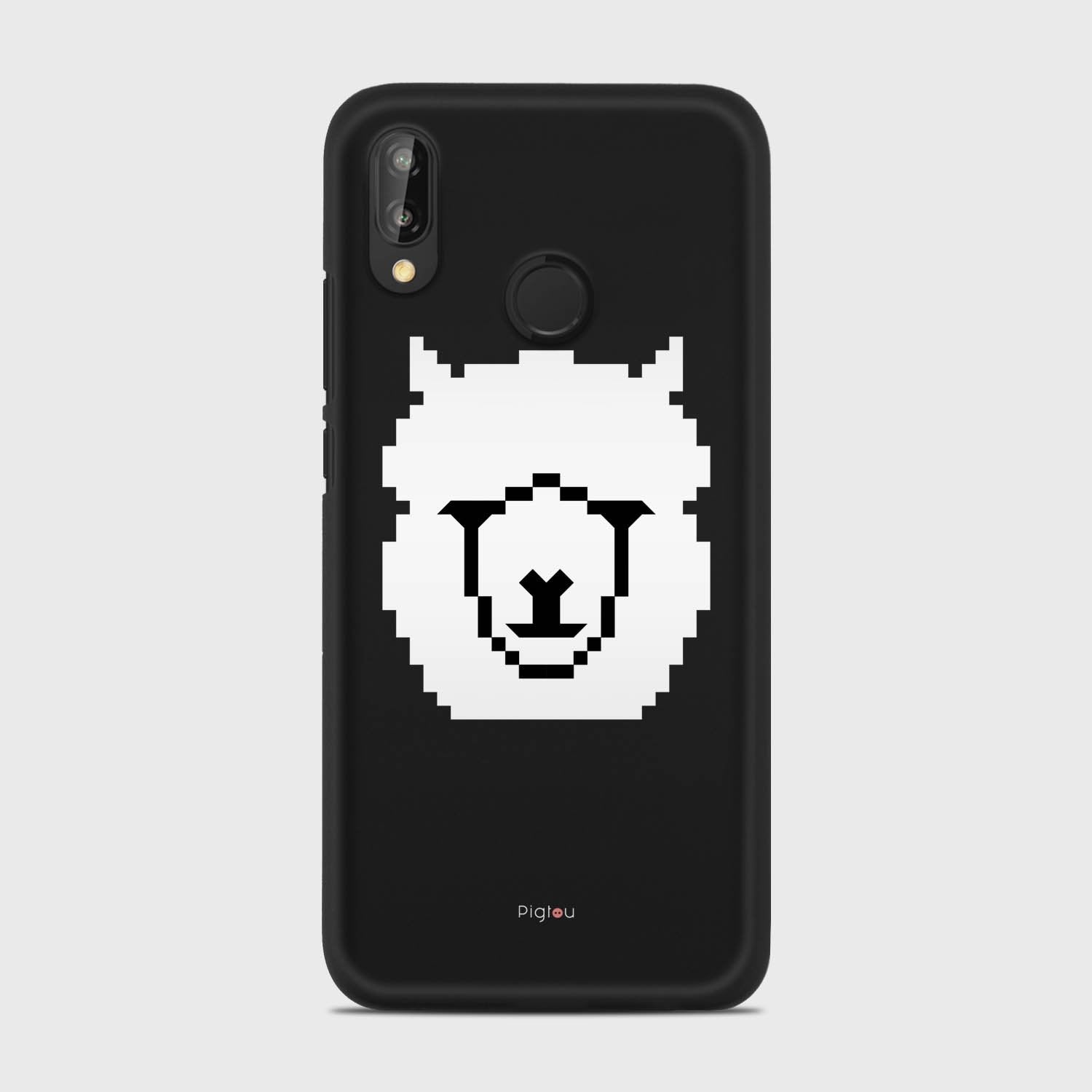 WHITE ALPACA Huawei P20 Lite case - thin fit matte black (D107)