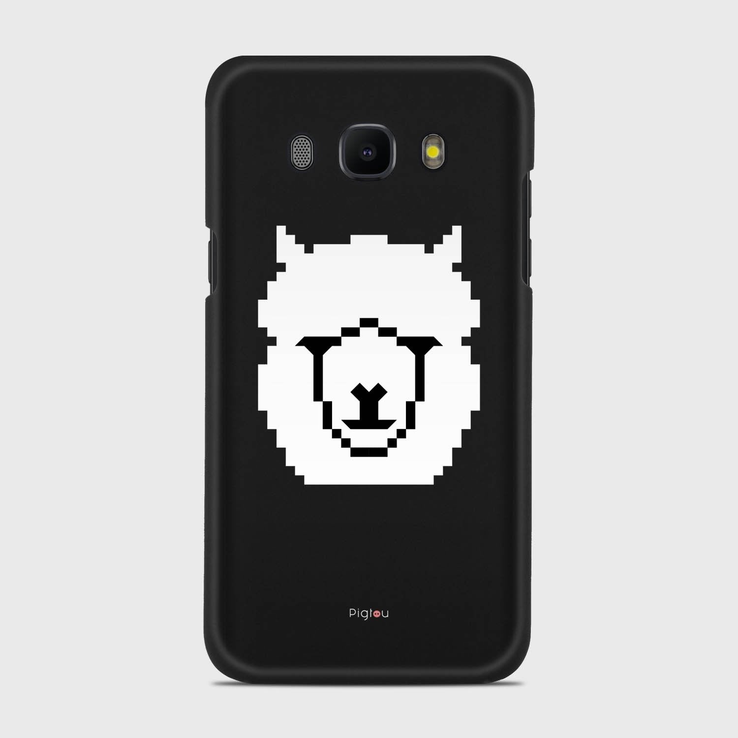 WHITE ALPACA Samsung Galaxy J5 (2016) case - thin fit matte black (D107)