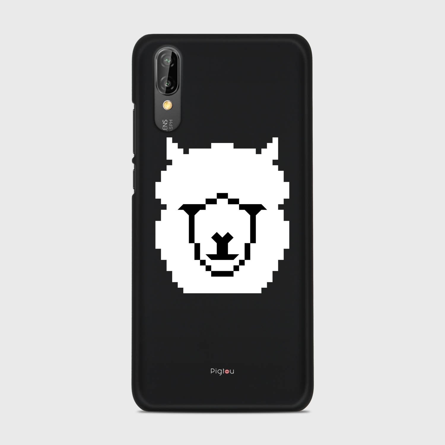 WHITE ALPACA Huawei P20 case - thin fit matte black (D107)