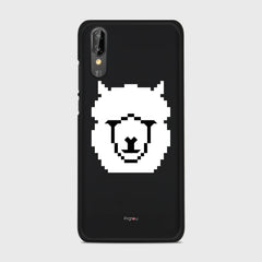 WHITE ALPACA Huawei P20 case - thin fit matte black (D107)