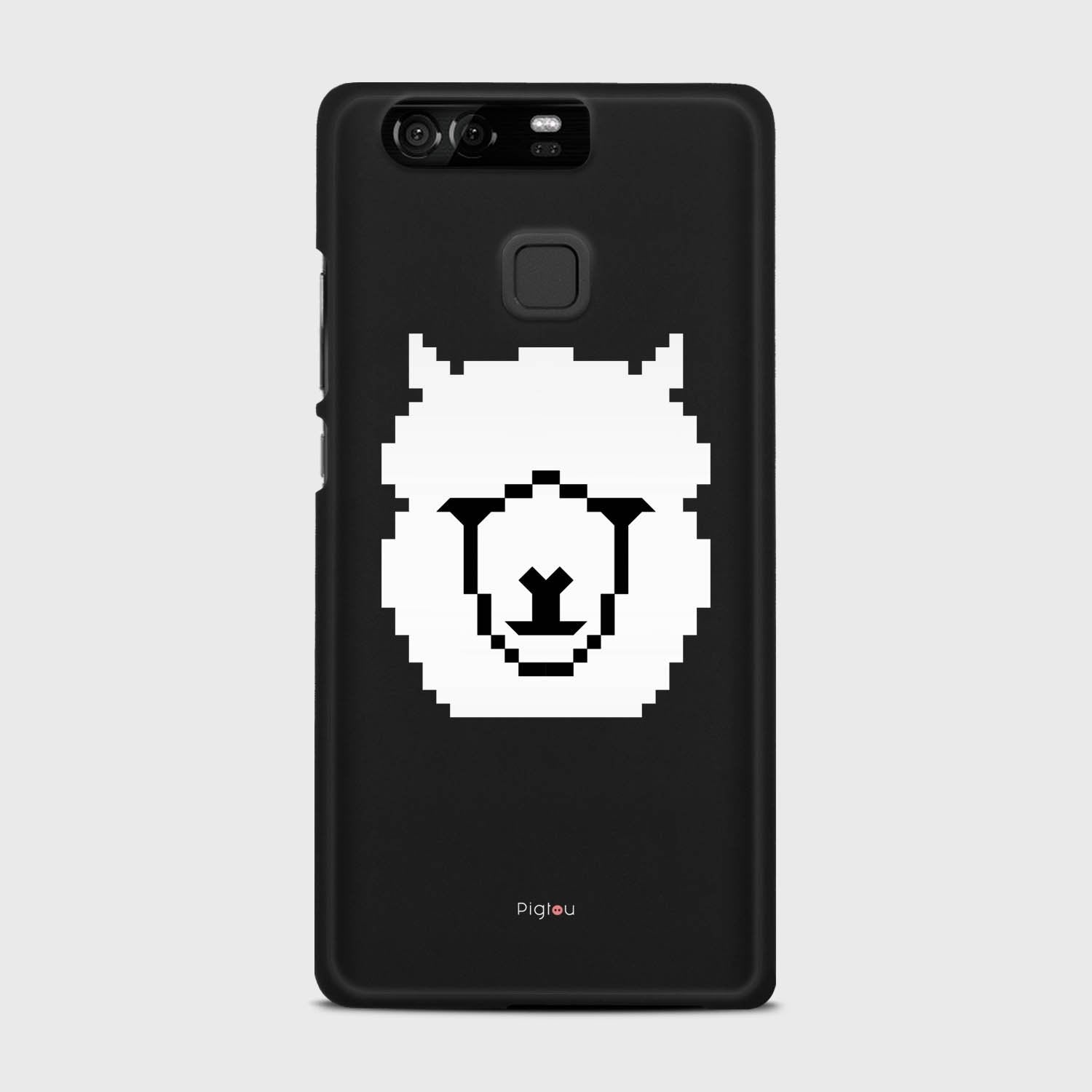 WHITE ALPACA Huawei P9 case - thin fit matte black (D107)