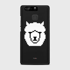 WHITE ALPACA Huawei P9 case - thin fit matte black (D107)