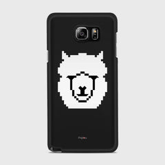 WHITE ALPACA Samsung Galaxy Note 5 case - thin fit matte black (D107)