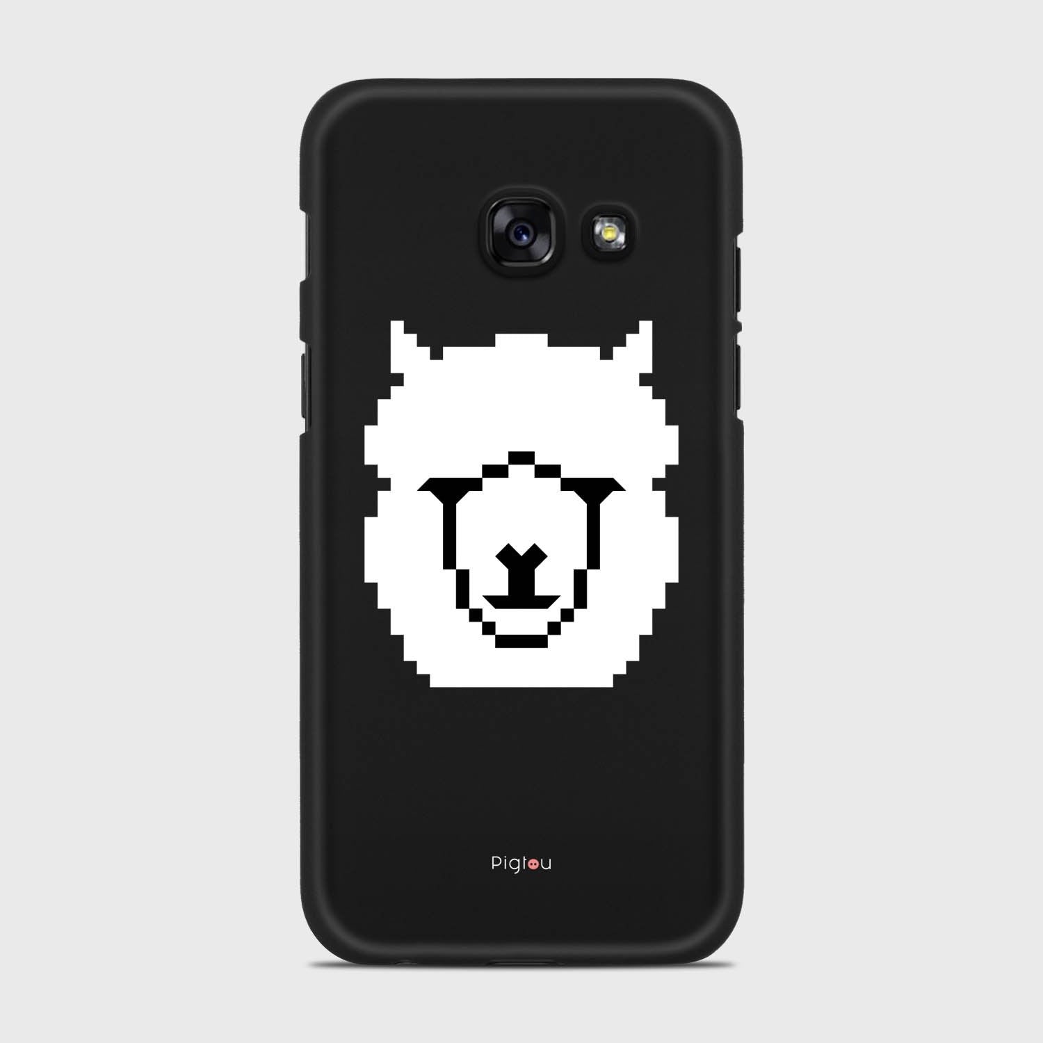 WHITE ALPACA Samsung Galaxy A3 (2017) case - thin fit matte black (D107)