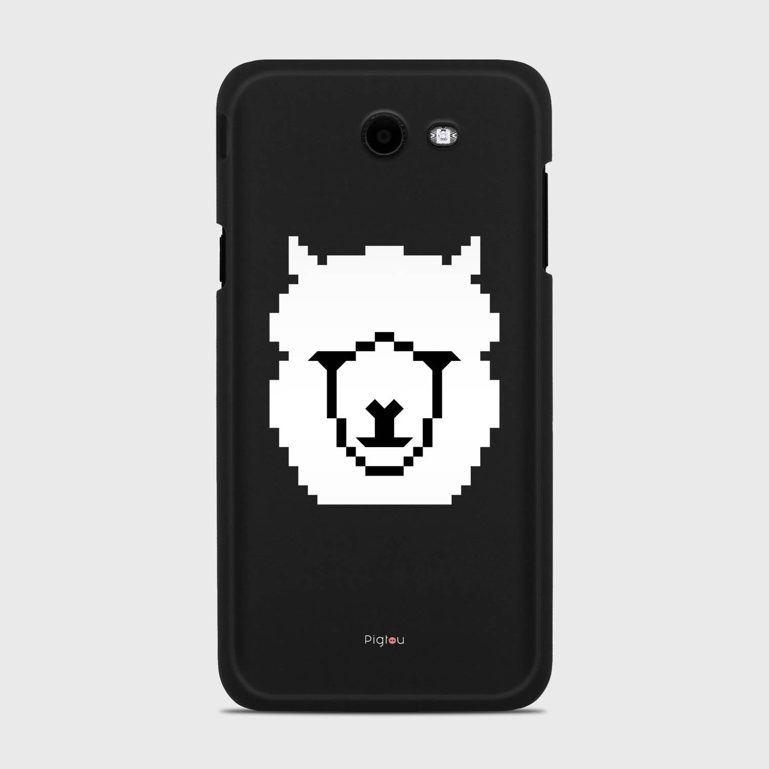 WHITE ALPACA Samsung Galaxy J7 (2017) Verizon case - thin fit matte black (D107)