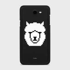 WHITE ALPACA Samsung Galaxy J7 (2017) Verizon case - thin fit matte black (D107)
