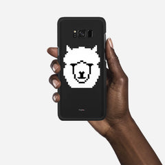 WHITE ALPACA Samsung Galaxy S8 Plus case - thin fit matte black (D107)