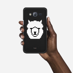 WHITE ALPACA Samsung Galaxy J3 (2016) case - thin fit matte black (D107)