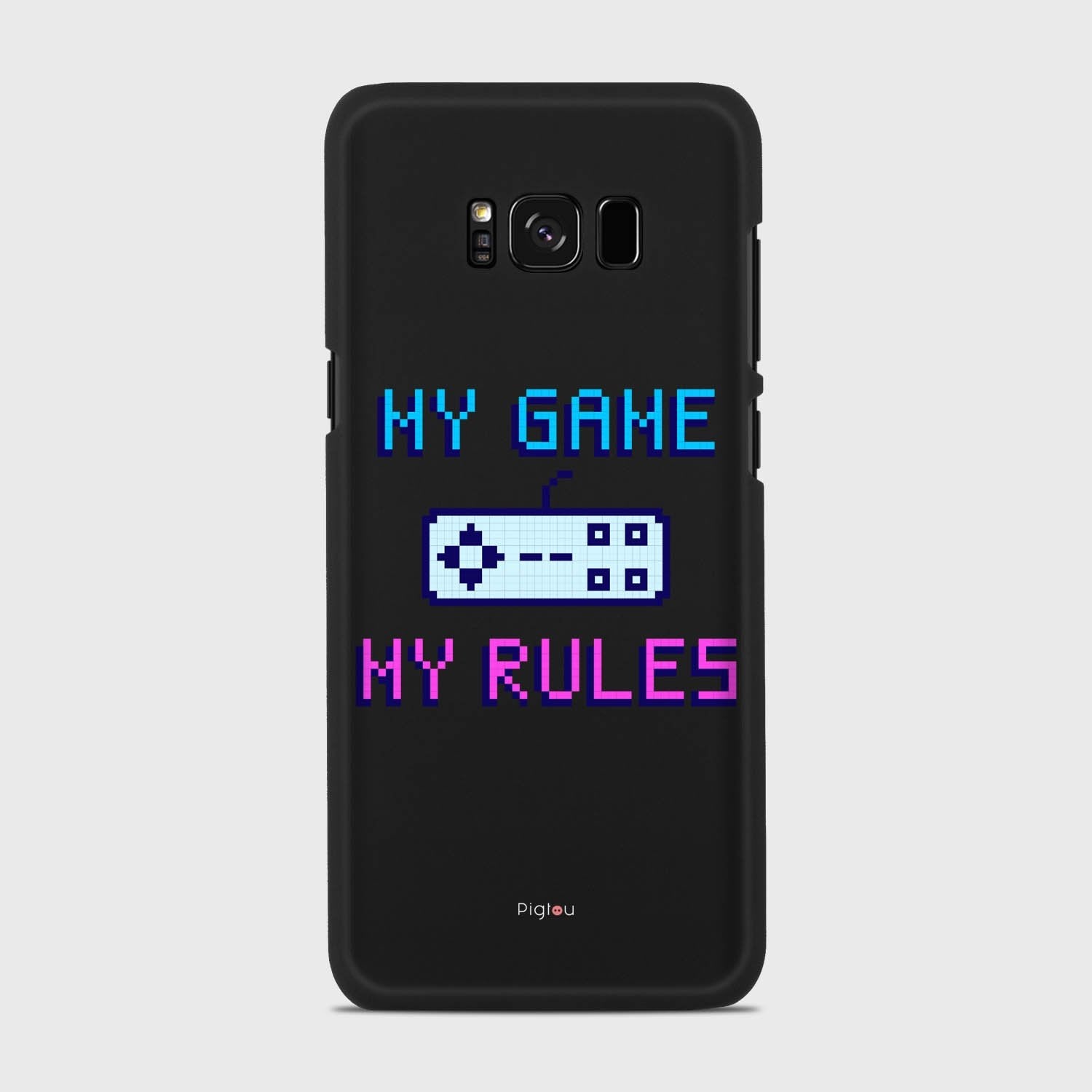 MY GAME MY RULES Samsung Galaxy S8 case - thin fit matte black (D108)