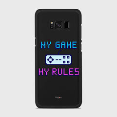 MY GAME MY RULES Samsung Galaxy S8 case - thin fit matte black (D108)