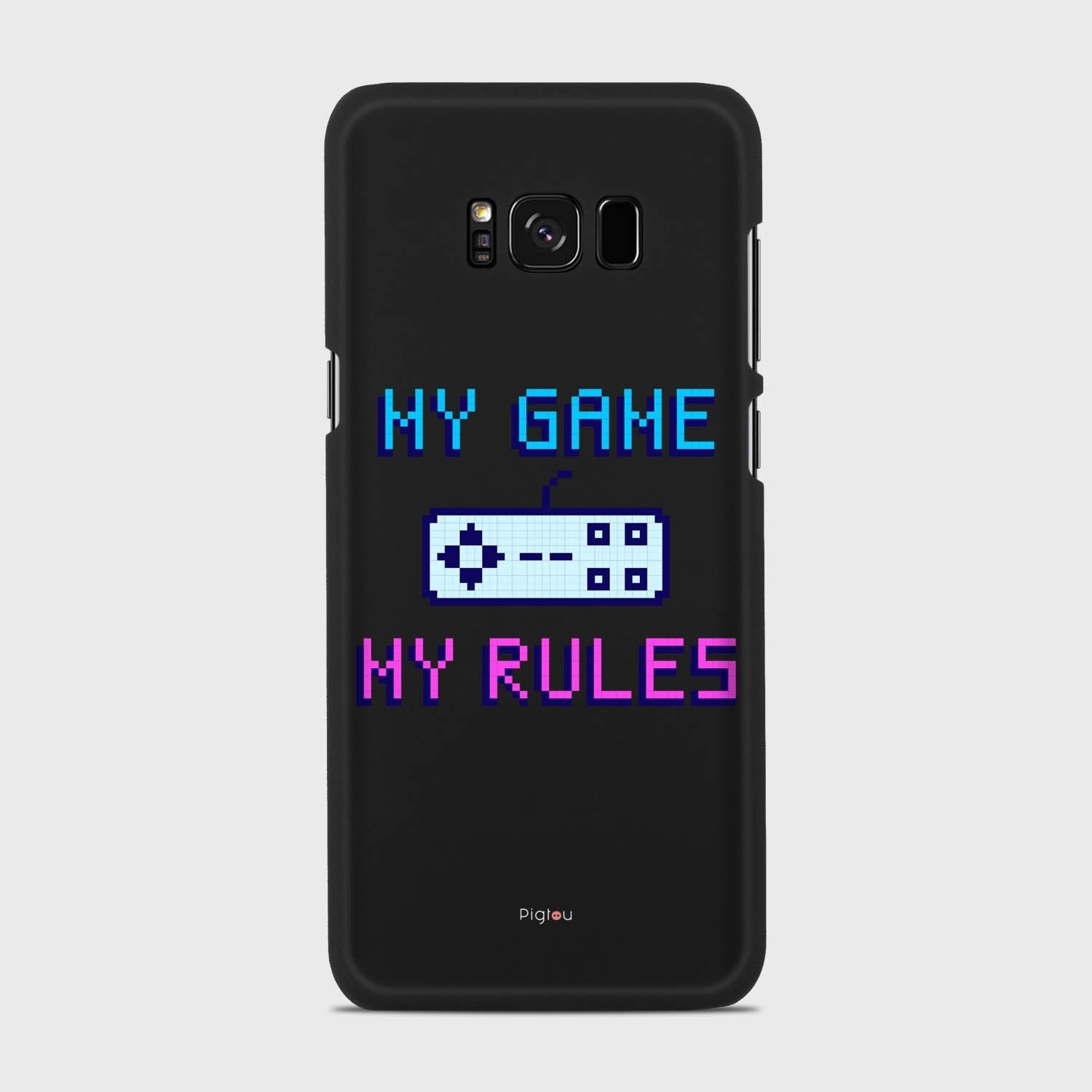 MY GAME MY RULES Samsung Galaxy S8 Plus case - thin fit matte black (D108)