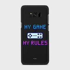 MY GAME MY RULES Samsung Galaxy S8 Plus case - thin fit matte black (D108)