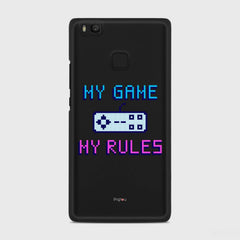 MY GAME MY RULES Huawei P9 Lite case - thin fit matte black (D108)