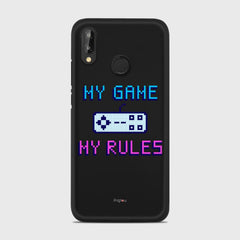 MY GAME MY RULES Huawei P20 Lite case - thin fit matte black (D108)