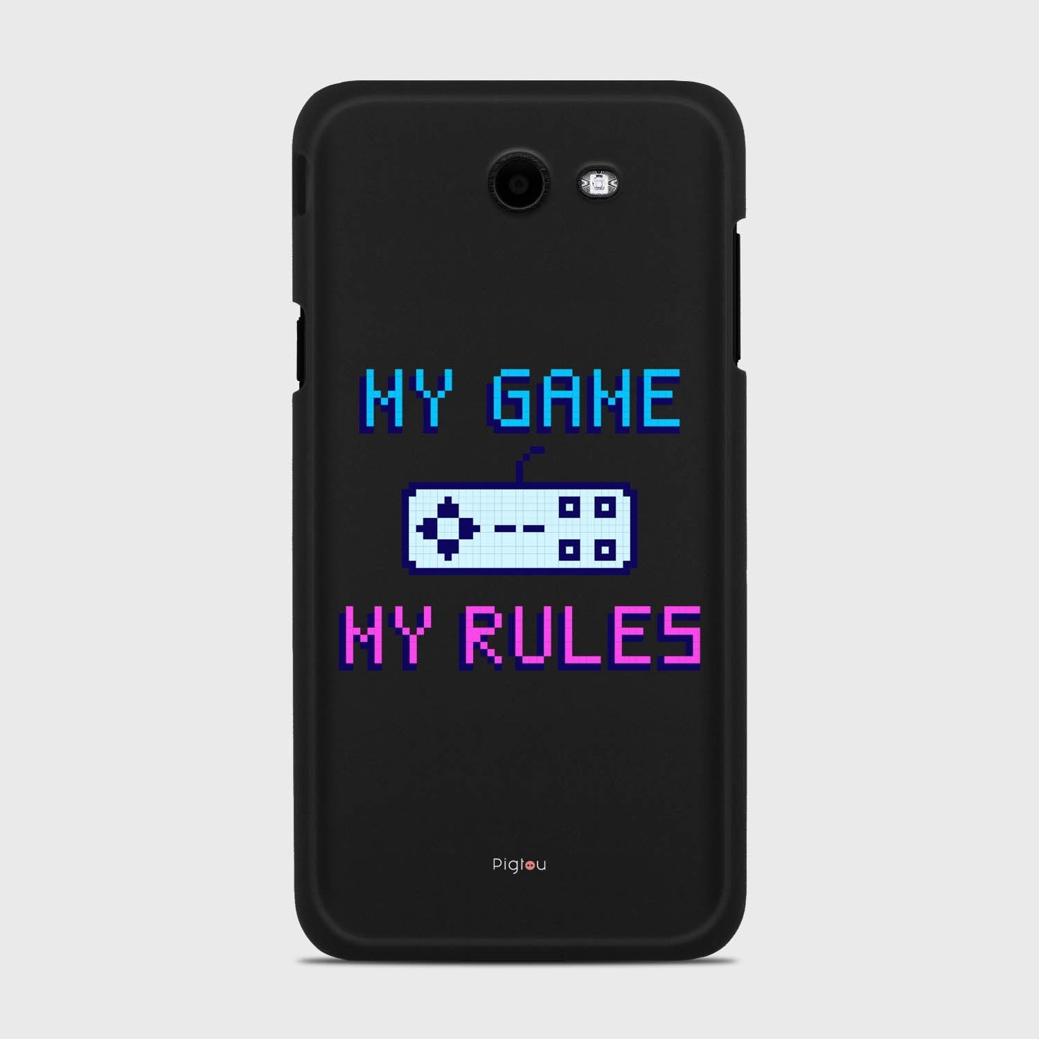 MY GAME MY RULES Samsung Galaxy J7 (2017) Verizon case - thin fit matte black (D108)