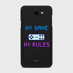 MY GAME MY RULES Samsung Galaxy J7 (2017) Verizon case - thin fit matte black (D108)